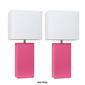 Elegant Designs&#8482; Modern Leather Table Lamps - Set of 2 - image 15