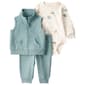 Baby Boy &#40;3-24m&#41; Carters&#40;R&#41; 3pc. Quilted Vest & Dino Bodysuit Set - image 1