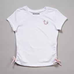 Girls (7-16) True Religion Short Sleeve Side Cinched Logo Tee