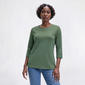 Womens Hasting & Smith 3/4 Sleeve Scallop Neck Tee - image 1