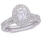 Diamond Classics&#40;tm&#41; 14kt. Round Cut Halo Bridal Ring Set - image 1