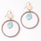 Ashley Cooper(tm) Purple Bead Wrapped Ring Teardrop Earrings - image 1
