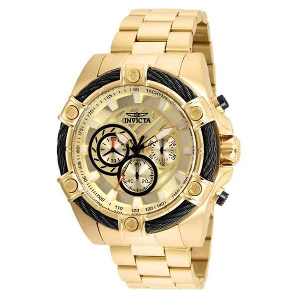 Mens Invicta Bolt 52mm Gold Dial VD54 Quartz Watch - 25515 - image 