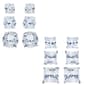 Splendere 6pr. Sterling Silver Cubic Zirconia Stud Earrings Set - image 2