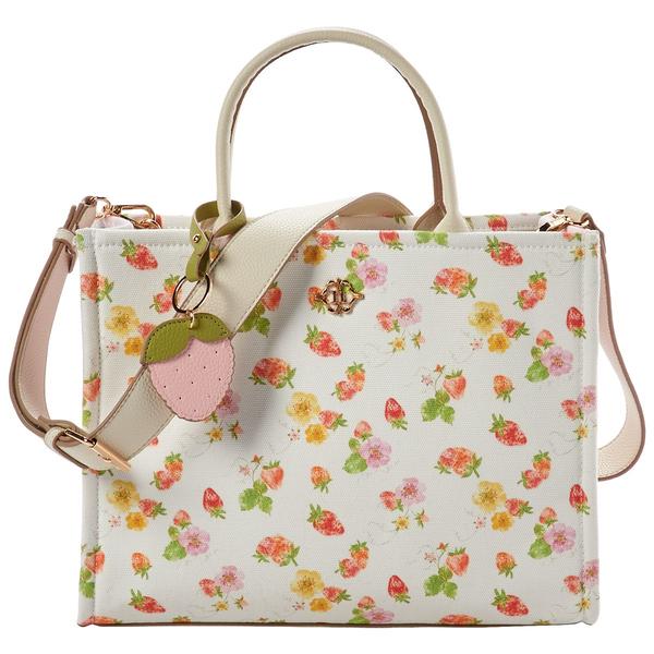 Nanette Lepore Elle Sweet Strawberry Satchel Bag - image 