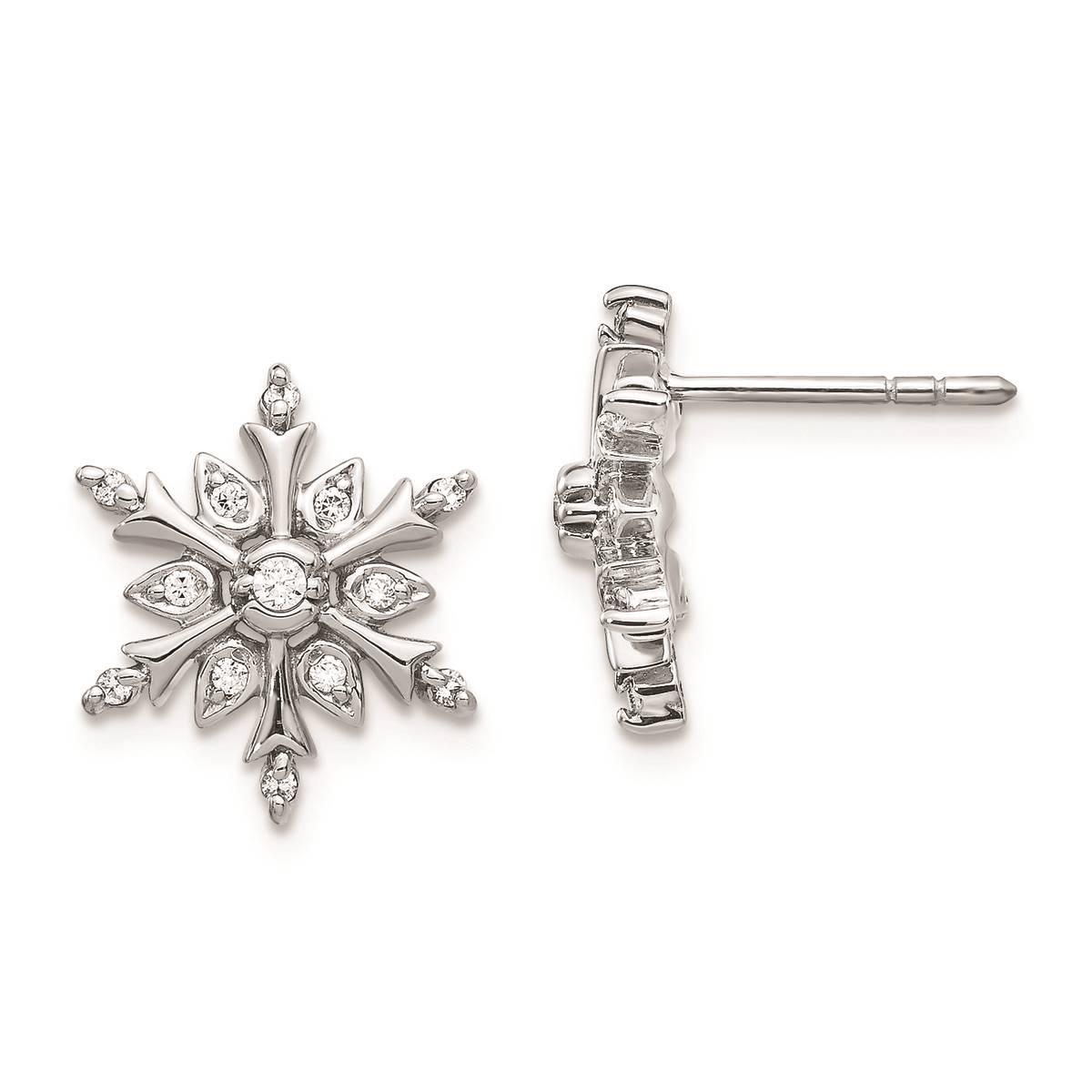Pure Fire 14kt. White Gold Lab Grown Diamond Snowflake...