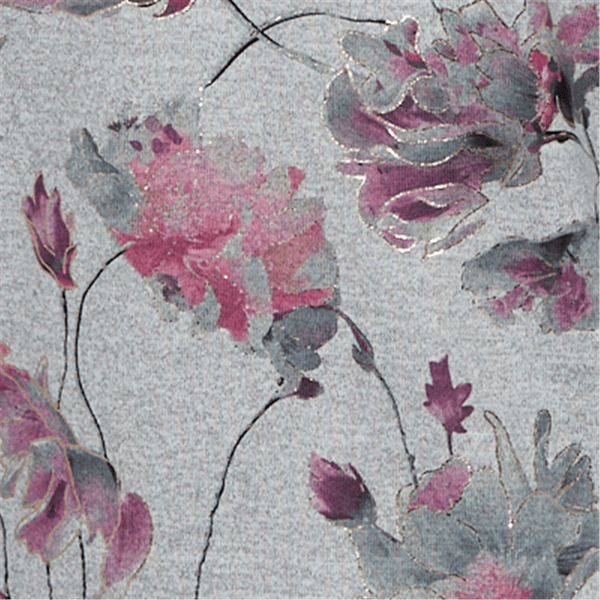 Petite Alfred Dunner Vail 3/4 Ruch Sleeves Floral Blouse