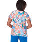 Petite Alfred Dunner Neptune Beach Knit Whimsical Floral Tee - image 2