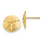Gold Classics&#40;tm&#41; 14kt. Sand Dollar Stud Earrings - image 1