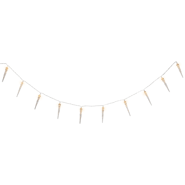 Northlight 4.5ft. Warm White Icicle String Christmas Light Set