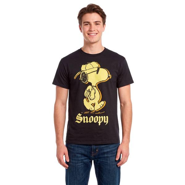 Young Mens Peanuts(tm) Snoopy Walk In Park Graphic Tee
