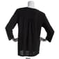 Womens Napa Valley 3/4 Sleeve Solid Pleat Knit Henley - image 2