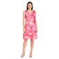Petite R&M Richards Sleeveless Drape Neck Tier Shift Dress - image 1