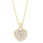 Athra 14kt. Gold over Brass Crystal Puffy Heart Pendant Necklace - image 1