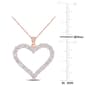 Sterling Silver 18kt. Rose Gold Dew Moissanite Pendant - image 3