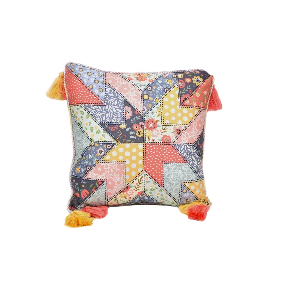 Donna Sharp Coral Crush Patch Decorative Pillow - 18x18