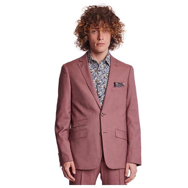Mens Paisley & Gray Jacket - Dusty Pink - image 