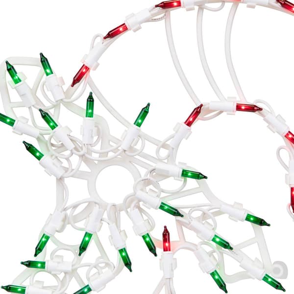 Northlight Seasonal 18in. Pre-Lit Candy Cane w/ Holly Silhouette