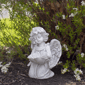 Northlight Kneeling Angel with Flower Bird Feeder Garden Statue - image 2