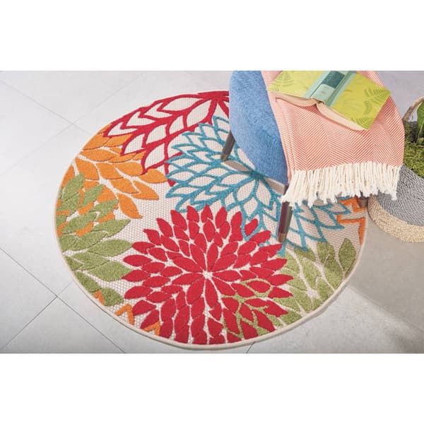 Nourison Aloha Tropical Round Rug