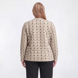 Plus Size Hasting & Smith Long Sleeve Snowflake Fleece Sweater