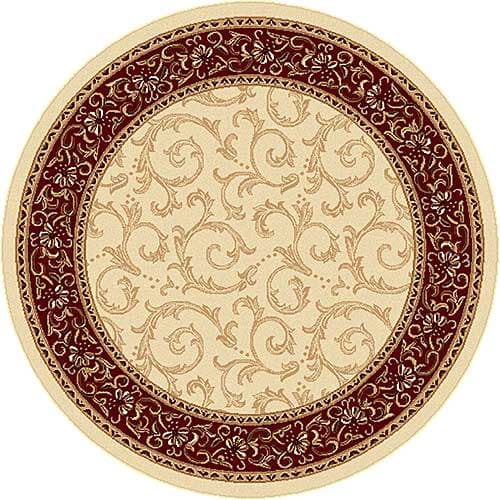 Tayse Elegance Westminster Beige Round Area Rug - 5’3