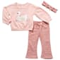 Baby Girl (12-24M) Nicole Miller 3pc. Swan Fleece Set - image 1