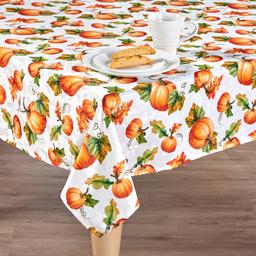 Willow & Hem Pumpkin Leaves Print Jacquard Tablecloth