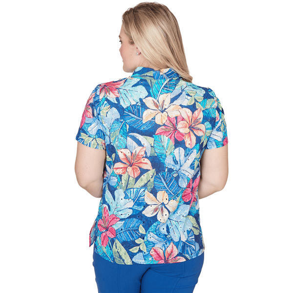 Womens Alfred Dunner The Royal Treatment Floral Button Blouse