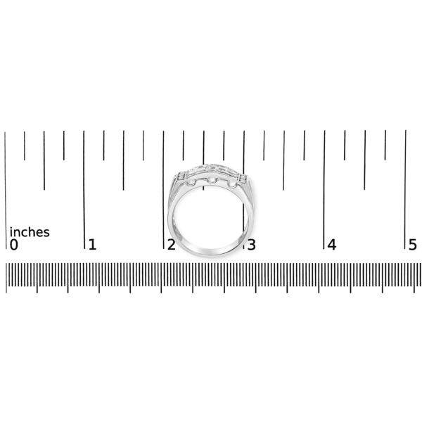 Mens Haus of Brilliance 1/4ctw. Diamond 3 Row Channel Band Ring