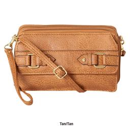 Womens Bueno Buckle Flap Elephant Pebble Wallet On a String
