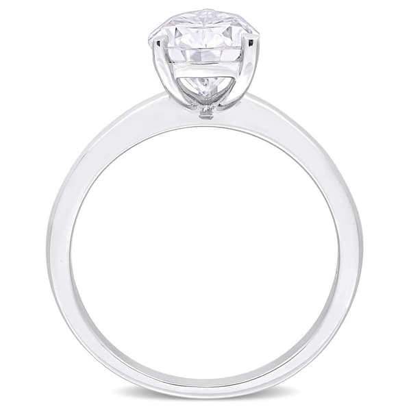 Sterling Silver 2ctw. White Moissanite Solitaire Ring