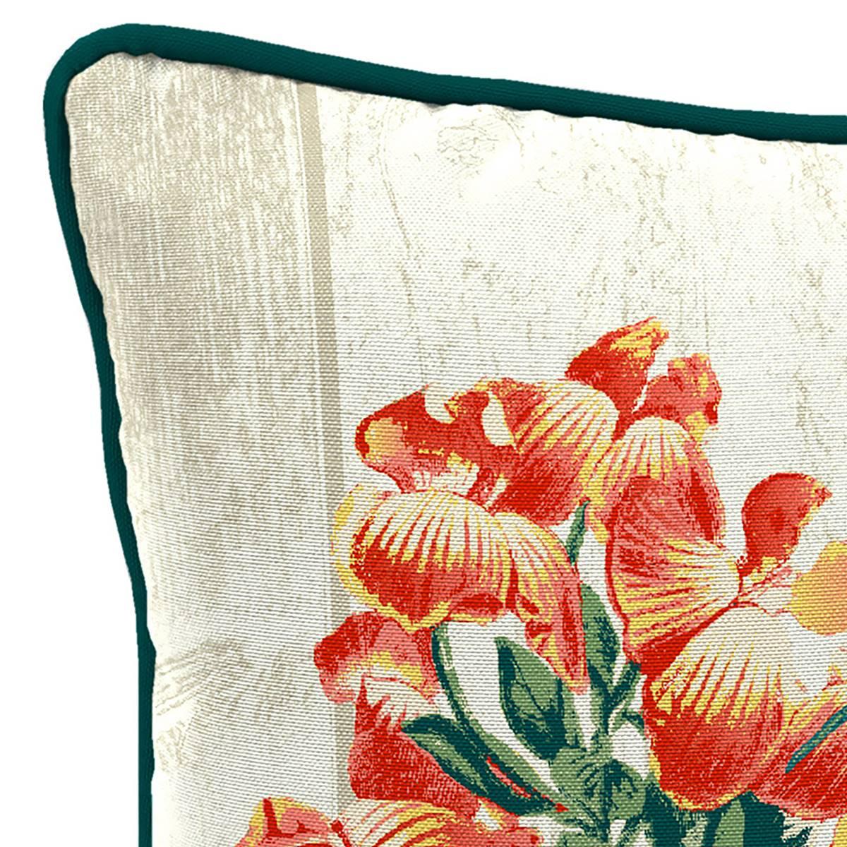 Jordan Manufacturing Hummingbird Floral Outdoor Throw Pillow