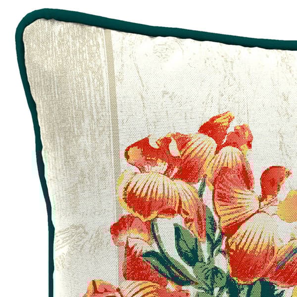 Jordan Manufacturing Hummingbird Floral Outdoor Throw Pillow