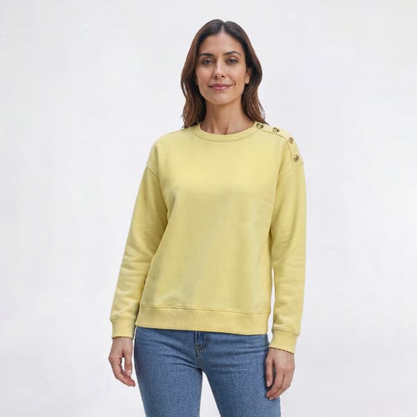 Womens Architect® Long Sleeve Button Shoulder Sweatshirt