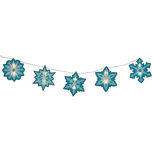 Impact 4.5ft. Blue & White Snowflake Christmas Light Garland