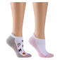 Womens Dr. Motion 2pk. Cat Bandana & Solid Ankle Socks - image 1