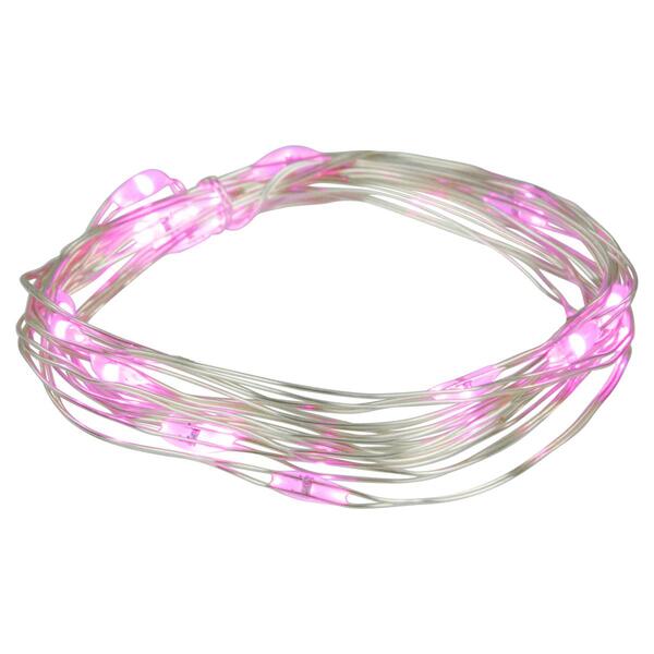 Northlight Seasonal 20ct. Pink LED Micro Fairy Christmas Lights - image 