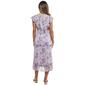 Womens Perceptions Flutter Sleeve Print Chiffon Tier Midi Dress - image 2