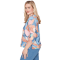 Petite Alfred Dunner Beachcomber Abstract Floral V Neck Tee - image 4