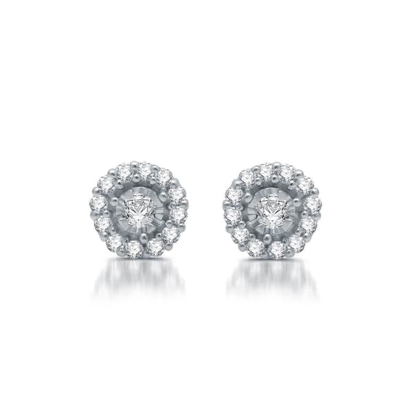 Nova Star&#40;R&#41; 14kt. White Gold 1/4ctw Lab Grown Stud Earrings - image 