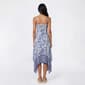 Juniors Angie Twist Front Handkerchief Hem High Low Dress - image 2