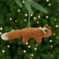 Gallerie II Orange & Green Snow Tipped Fox Christmas Ornament - image 1