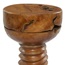 9th & Pike® Rustic Brown Teak Wood End Table