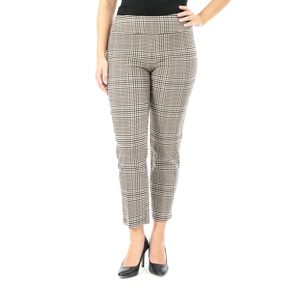 Womens Zac & Rachel Mini Plaid Ankle Pants - image 