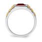 Mens Gentlemen’s Classics™ 14kt. Two Tone Ruby & Diamond Ring - image 2