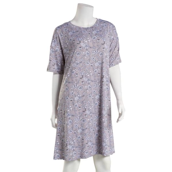 Womens Jones New York Floral Drop Shoulder Nightshirt
