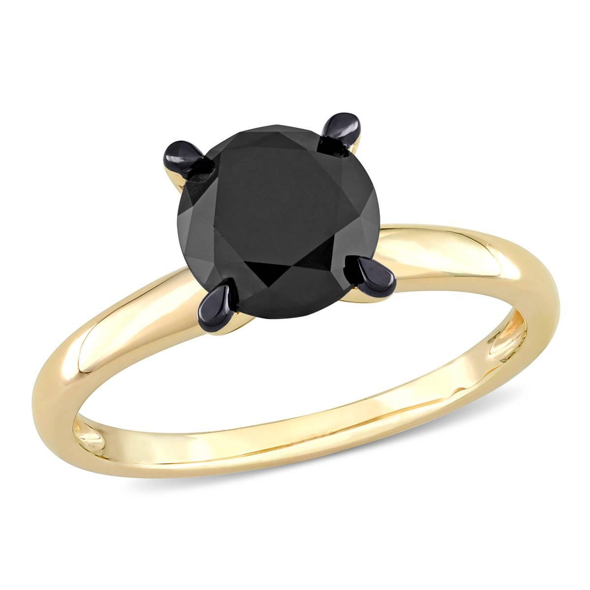Radiant Rainbow™ 2ctw. Black Diamond Engagement Ring
