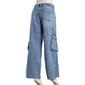 Juniors Celebrity Pink Mid Rise Wide Leg Cargo Jeans - image 3