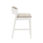 HH2 Home Dresden White Fabric Counter Height Stool - image 4